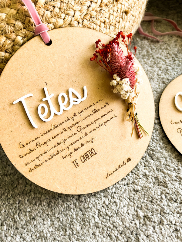 PLACA INVITADOS FLORES - Ohana Details